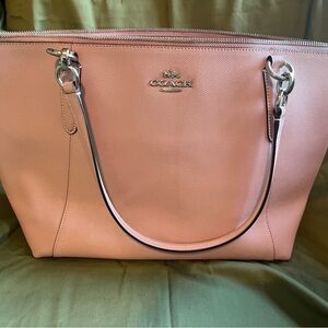 Coach Blush Pink Leather Tote